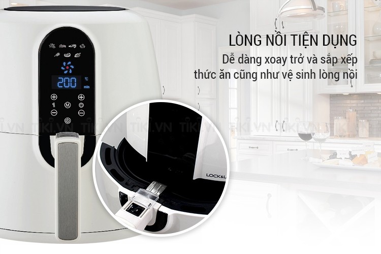 Nồi Chiên Không Dầu Lock&Lock EJF351WHT