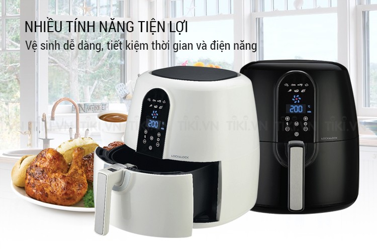 Nồi chiên không dầu Lock&Lock EJF351BLK 5.2 lít 