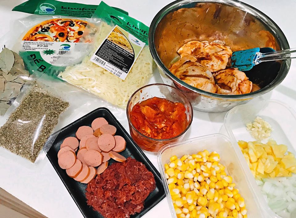 Cách làm Pizza bò ngon bằng nồi chiên không dầu 17 Nguyên liệu làm bánh