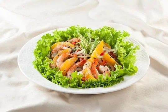 Nồi chiên không dầu và các món salad giảm cân 17 Salad tôm nướng nồi chiên không dầu