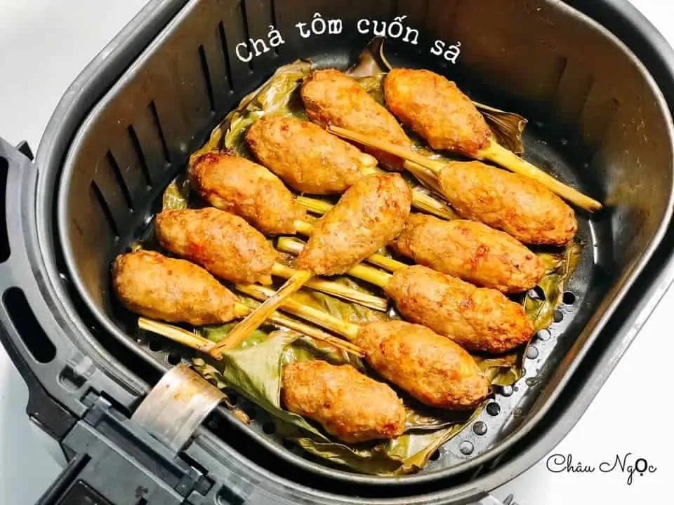 Chế biến hải sản siêu ngon bằng nồi chiên không dầu (tiếp) 35 cha tom cuon sa nuong noi chien khong dau 2
