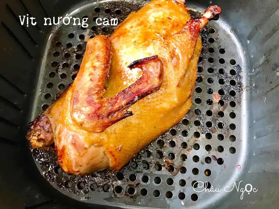 vit nuong cam bang noi chien khong dau