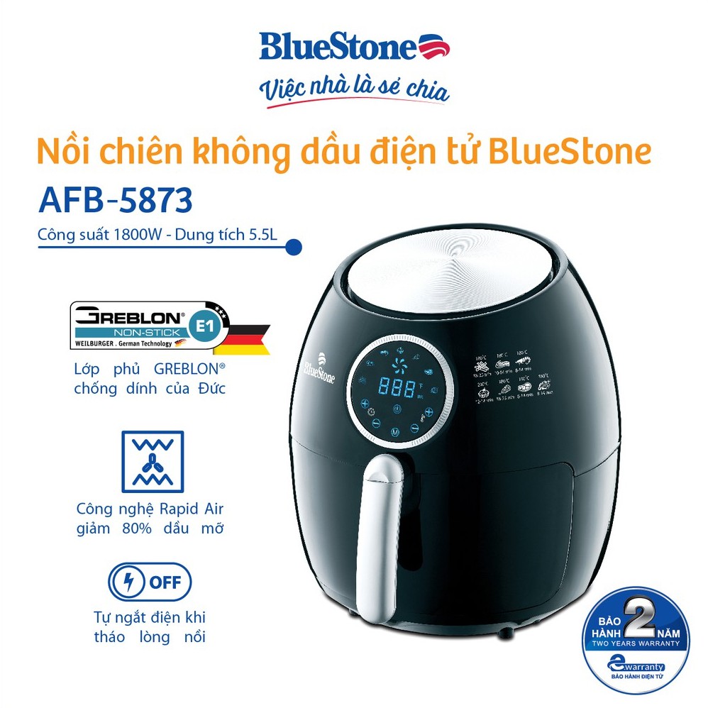 Nồi chiên không dầu điện tử BlueStone AFB-5873