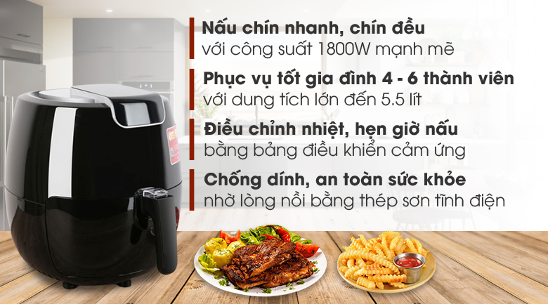 Nồi chiên không dầu Mishio MK165