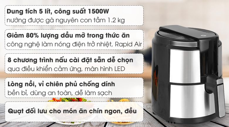 Nồi chiên không dầu Mishio MK221