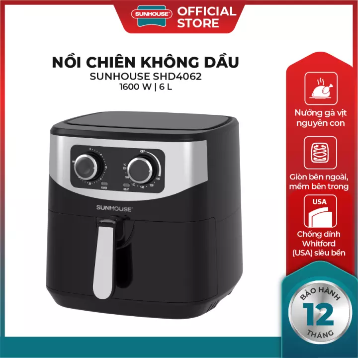 nồi chiên không dầu sunhouse SHD4062