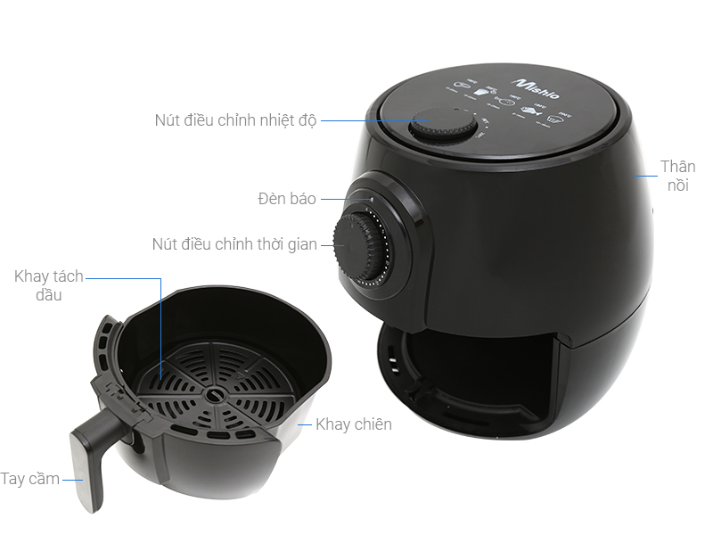 Nồi chiên không dầu Mishio MK01