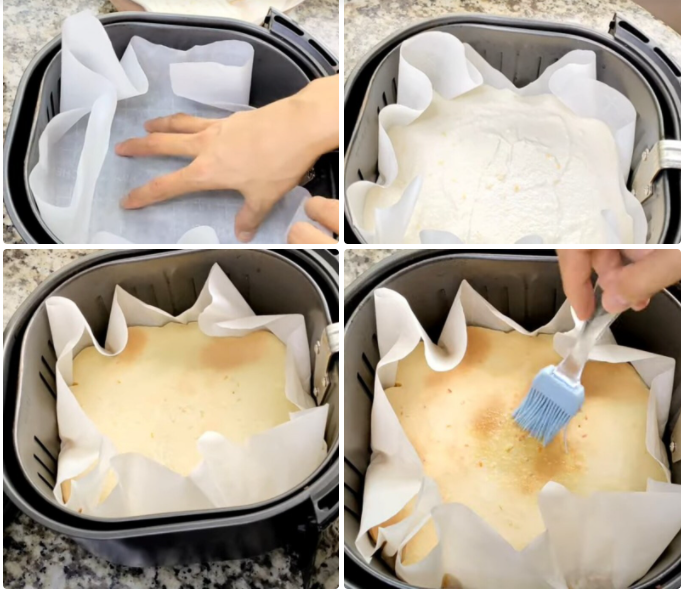 Cách thực hiện bánh khoai mì nướng bởi vì nồi rán ko dầu