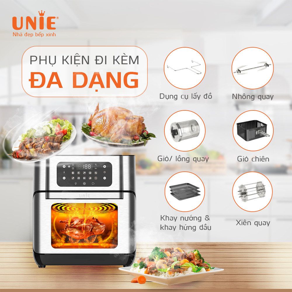 Đánh giá nồi chiên không dầu UNIE UE-1000