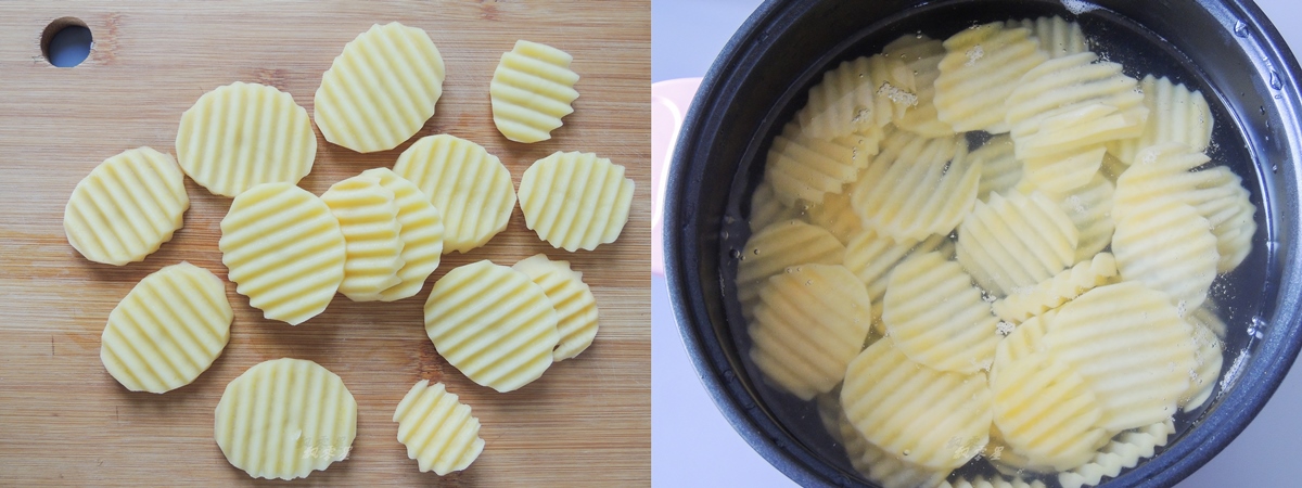 Cách làm bim bim khoai tây bằng nồi chiên không dầu