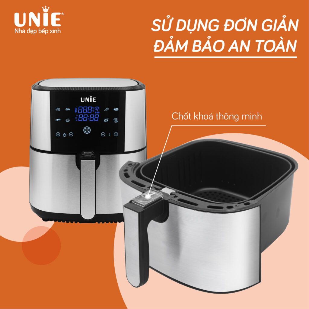 Thời gian bảo hành và địa chỉ mua nồi chiên UNIE UE-800 chính hãng