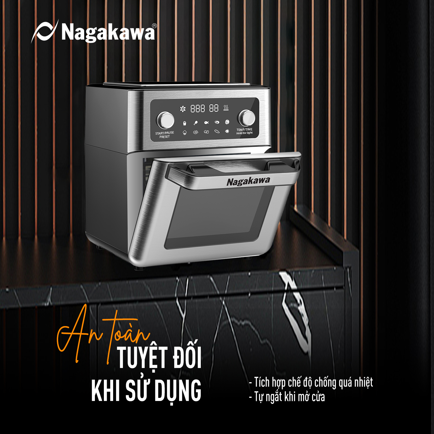 nồi chiên không dầu Nagakawa NAG3306