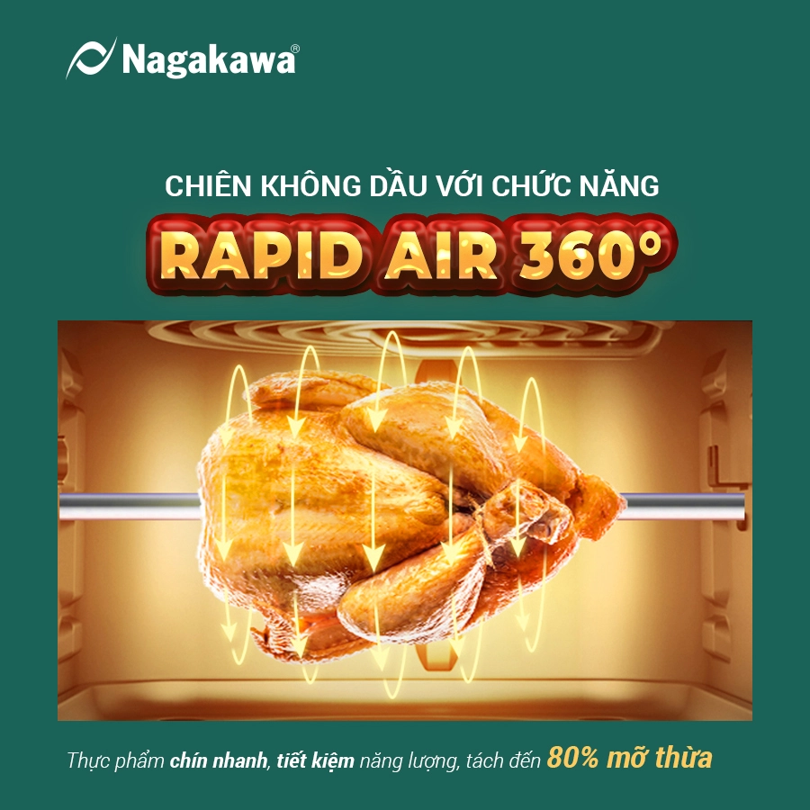 nồi chiên không dầu Nagakawa NAG3307