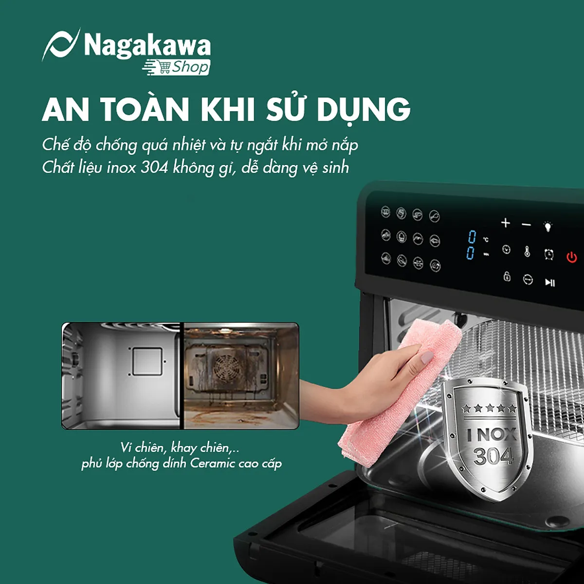 nồi chiên không dầu Nagakawa NAG3307