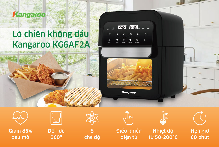 nồi chiên không dầu Kangaroo KG6AF2A