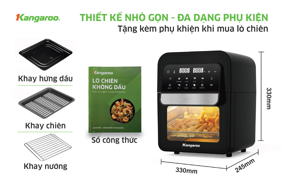 nồi chiên không dầu Kangaroo KG6AF2A