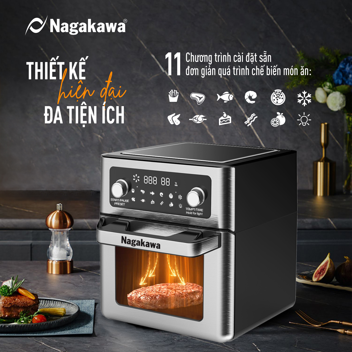 nồi chiên không dầu Nagakawa NAG3304