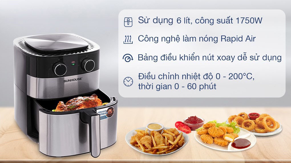 nồi chiên không dầu Sunhouse SHD4026