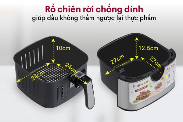 Chất liệu của nồi chiên không dầu Fujihome A9