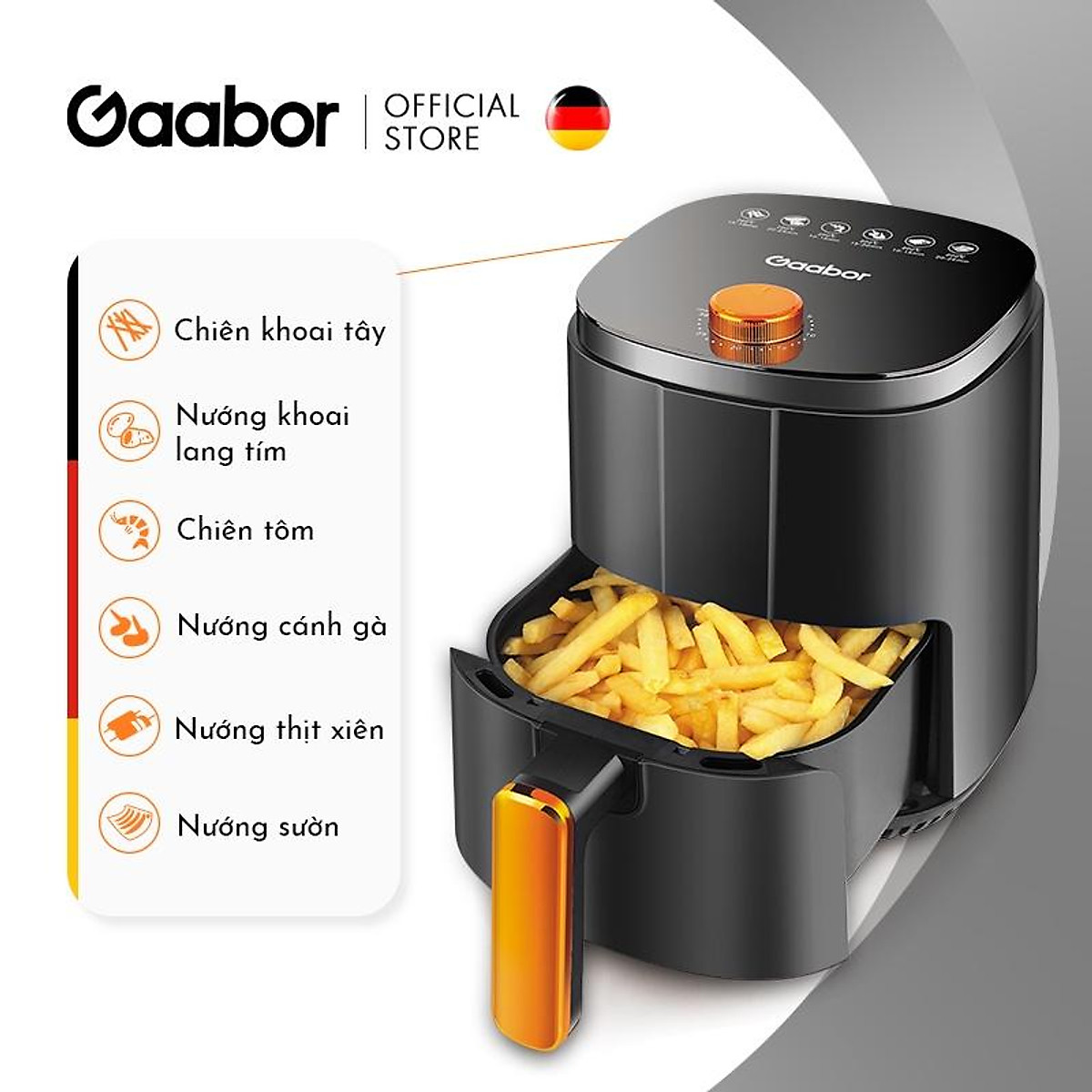 nồi chiên không dầu GAABOR GA-M35A