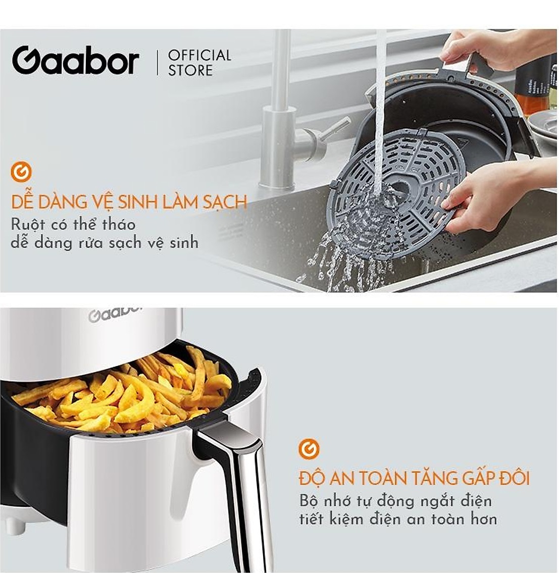 nồi chiên không dầu GAABOR GA-M4AS