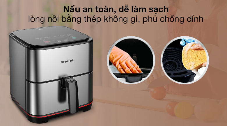 nồi chiên không dầu Sharp KF-AF70EV-ST