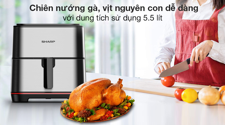 nồi chiên không dầu Sharp KF-AF70EV-ST