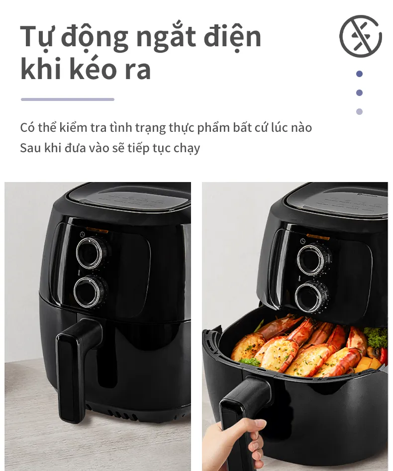 nồi chiên không dầu Simplus KQZG008