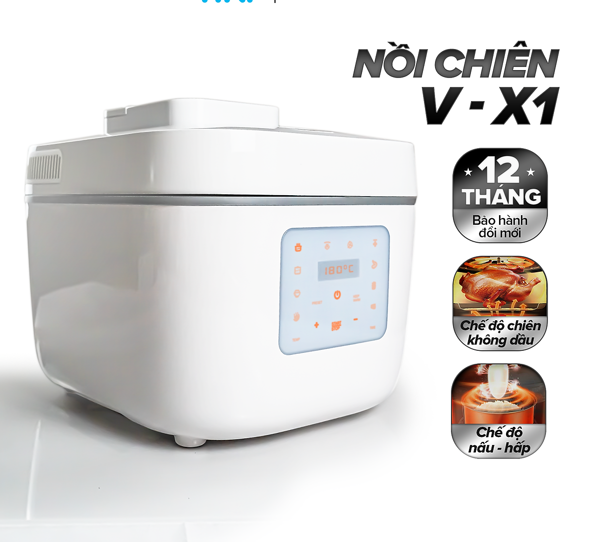 nồi chiên không dầu Eroc V-X1