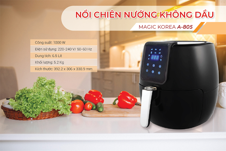 nồi chiên không dầu Magic A-805