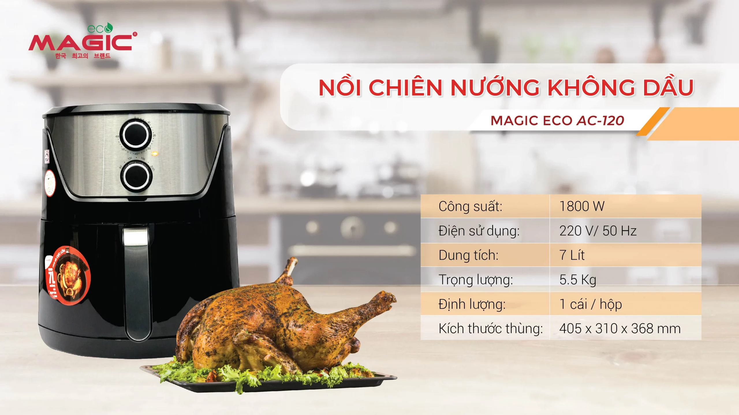 nồi chiên không dầu Magic AC-120