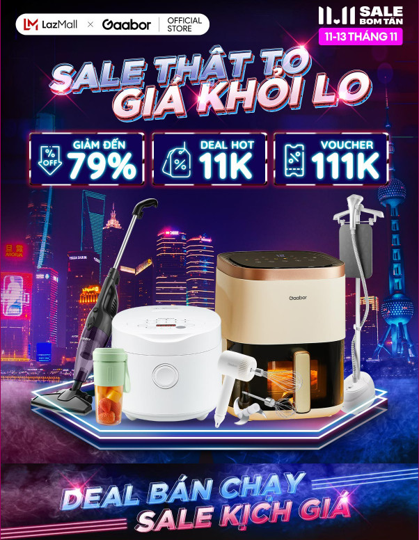 Gaabor sale tại Lazada 11.11