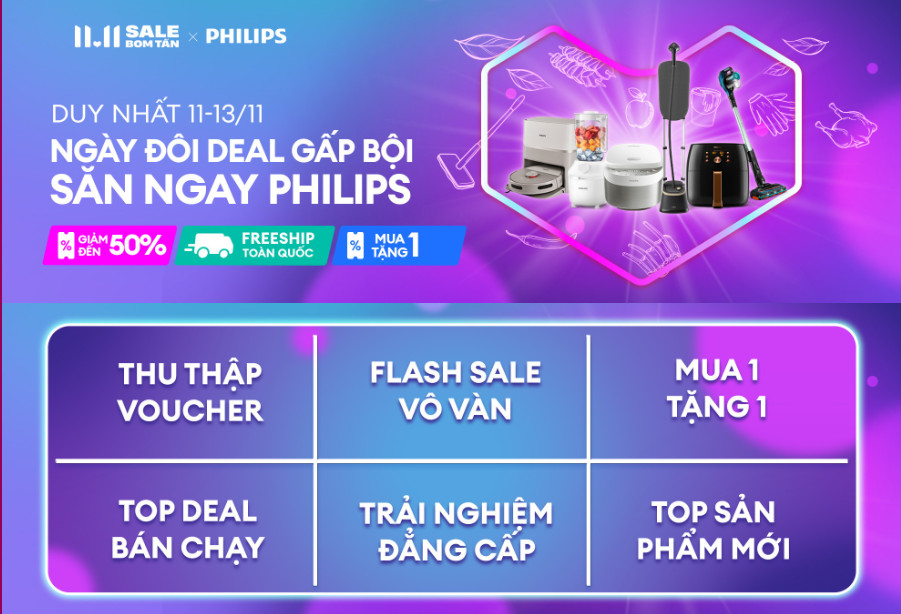 Philips sale CỰC SỐC 11.11