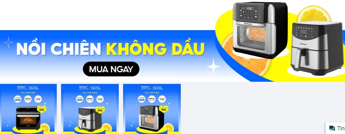 nồi chiên không dầu khuyến mãi 04.4